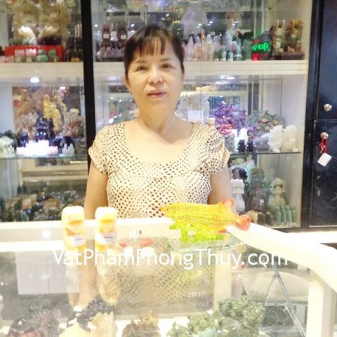 Chị Phương - khách hàng mua Cá kim long lưu ly H291G, Tỳ hưu Hoàng long HM016,  Hồ lô dẹp ngọc Myanmar S835, Mặt con giáp ngọc Myanmar S5154, Phật Bất Động Minh Vương mã não đỏ S1131-10, Phật A Di Đà mã não đỏ S1131-12, Nhẫn trơn mã não đỏ S964
