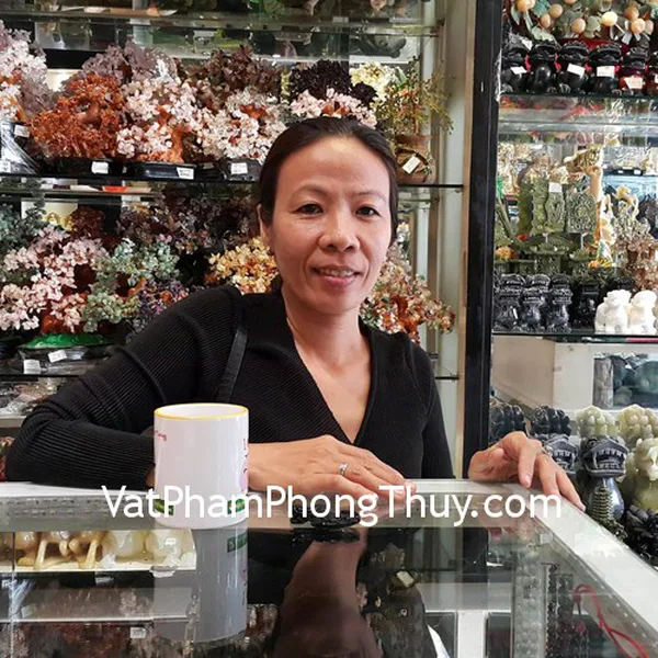 Chị Huệ - khách hàng mua mặt tỳ hưu thạch anh đen S933, mặt tam hợp S2021, phật bản mệnh tuổi Mão S6340-1 và phật quan âm bình an S6078