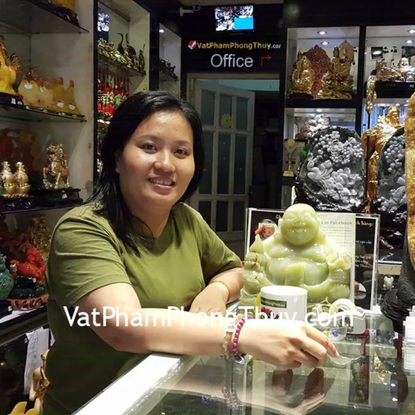 Chị Dương - khách hàng mua chuỗi ruby đỏ tròn S6391-16212