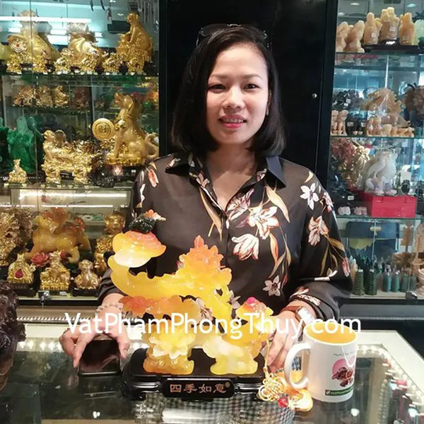 Chị Linh - Khách hàng mua Gậy như ý cam linh chi có cóc C180A