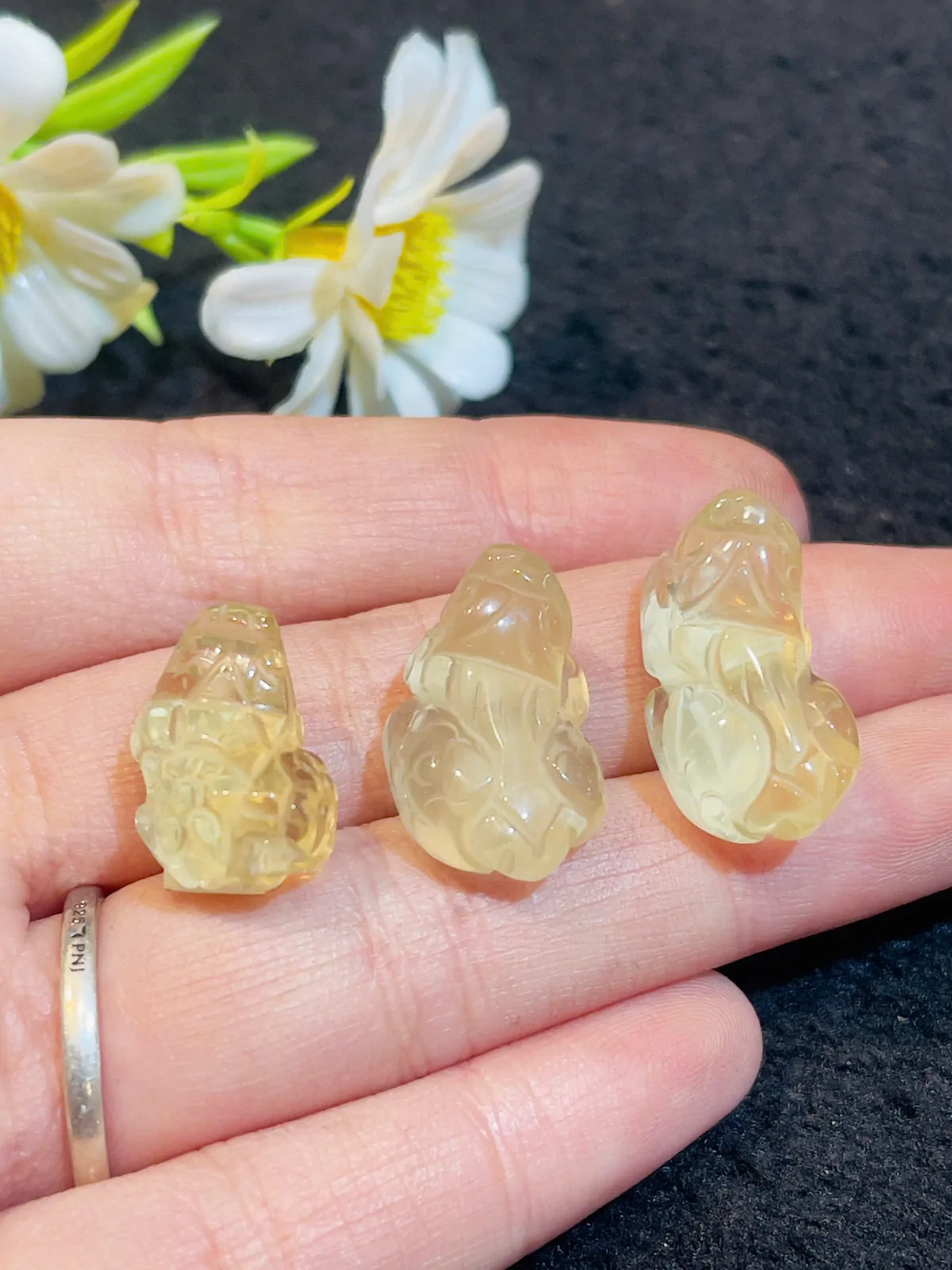 Mặt nhẫn Tỳ hưu thạch anh vàng 10.5 S757