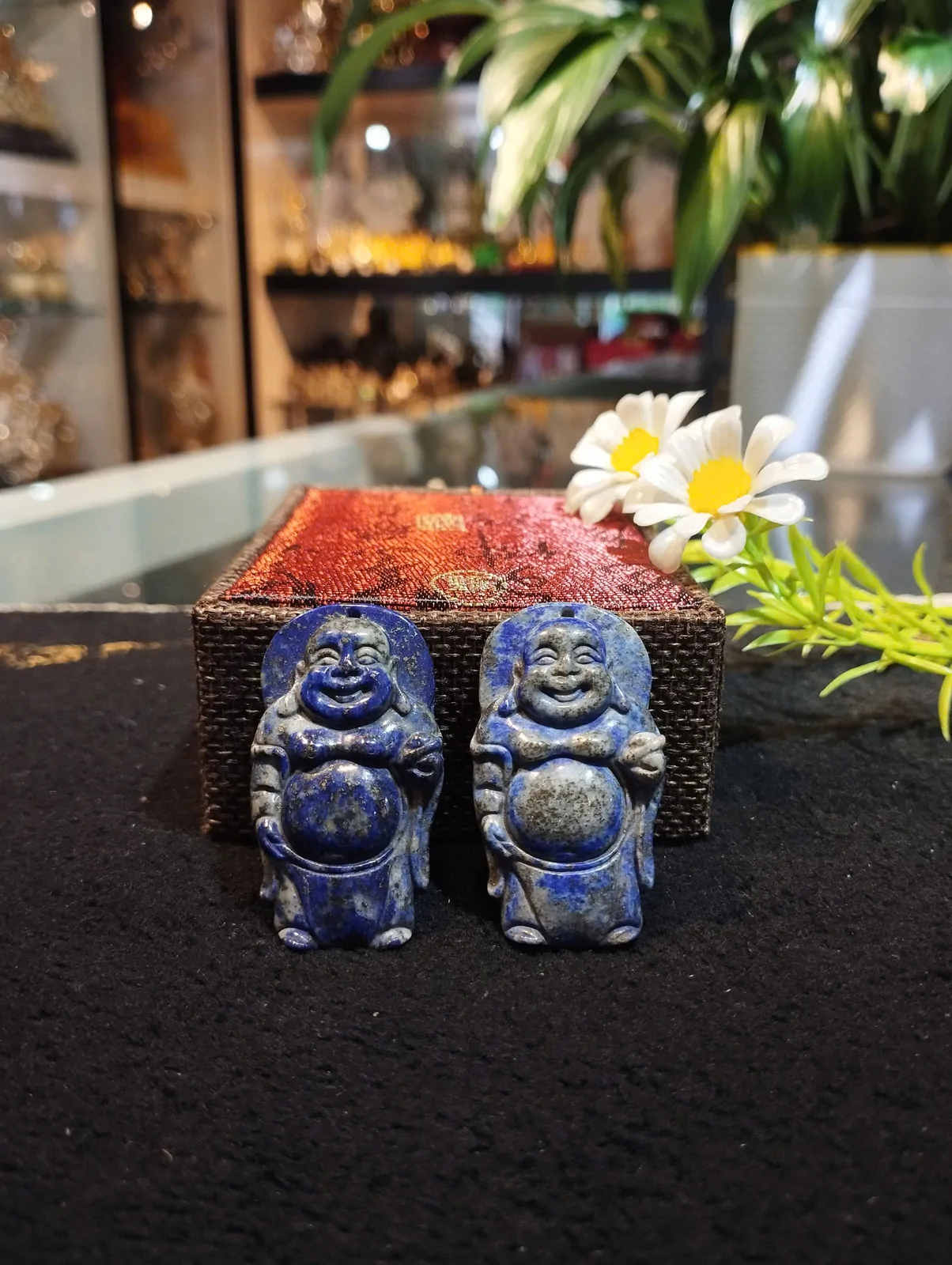 Phật Di lạc thanh kim Lapis S5145
