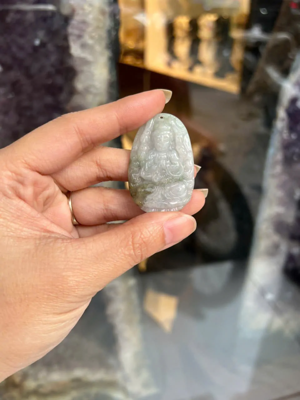 Phật bản mệnh Phỉ Thúy trung A+++ (Tý) - Thiên Thủ Thiên Nhãn S6507-1
