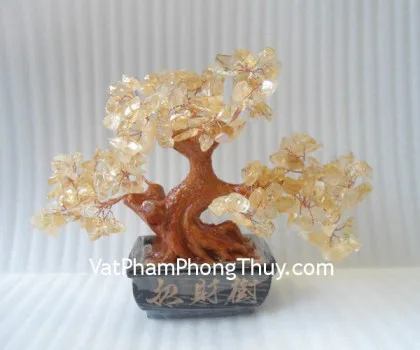 Cây thạch anh vàng chậu ngang bé CA236