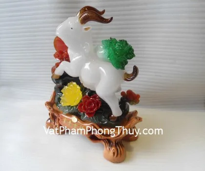 Dê trắng cõng cải, trăng đỏ, mẫu đơn - phú quý cát tường H090G