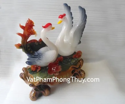 Thiên nga trắng đế gỗ lớn - bách niên hòa hợp A171