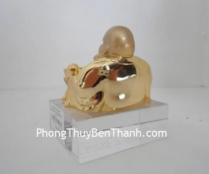 Phật Di Lạc bát phương lai tài vàng,đế thủy tinh FY118