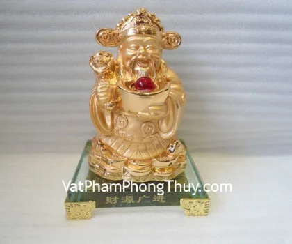 Thần tài vàng đứng đế thủy tinh - tài nguyên quãng tiến FH268G