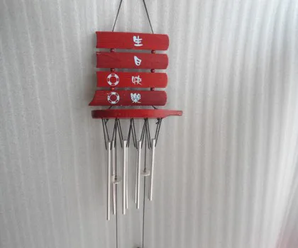 Chuông gió thuyền buồm 8 ống nhỏ trắng FCG1247