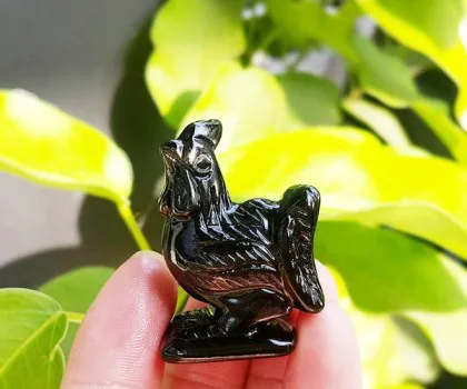 Bộ tượng 12 con giáp đá hắc ngà - Tí FGM141-1