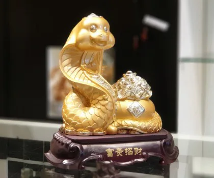 Rắn vàng trăng ngọc xoay - bình tĩnh có trí H432G