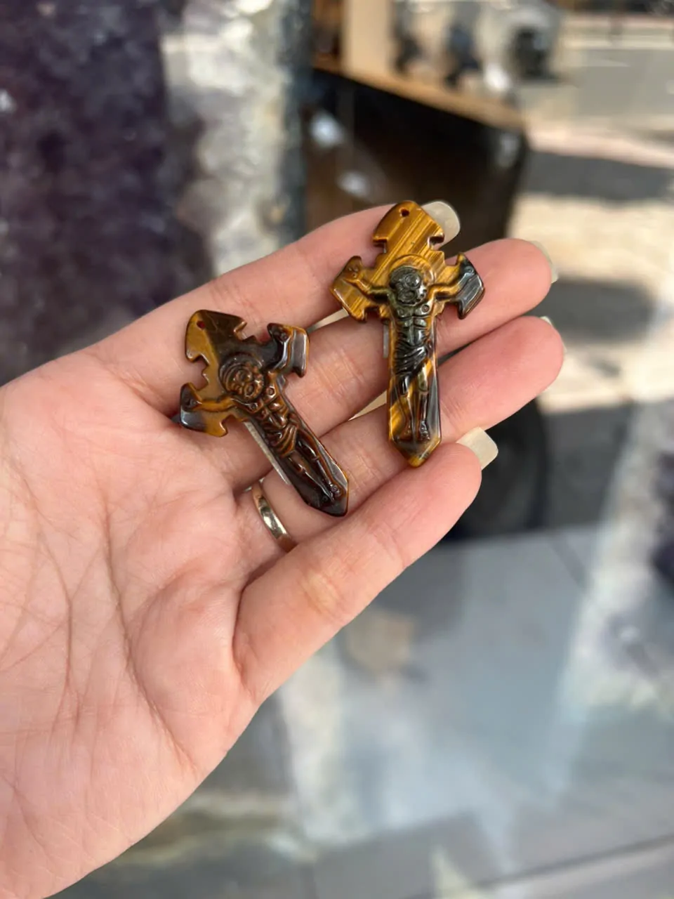 Mặt thánh giá mắt mèo S6729