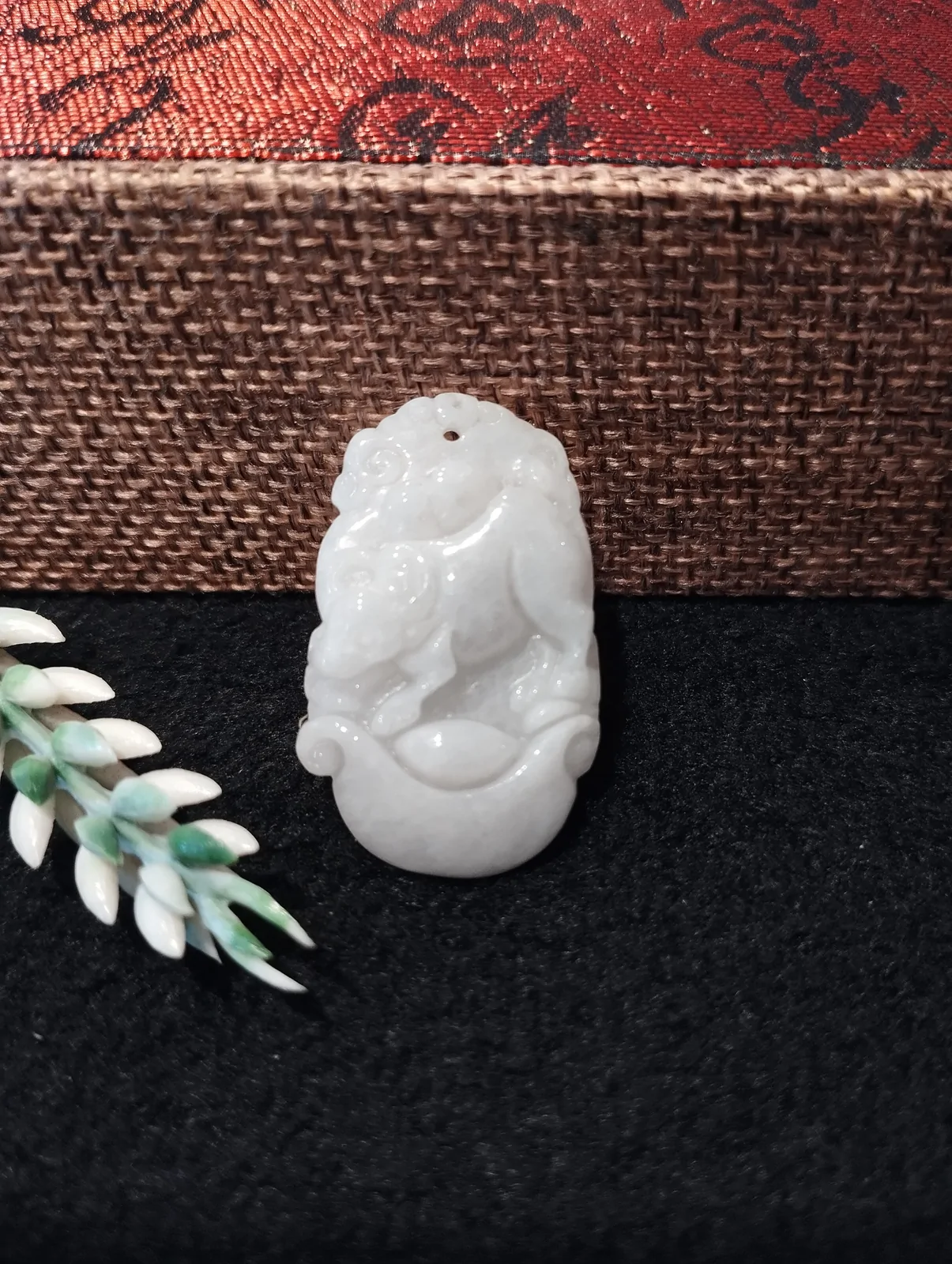 Mặt 12 con giáp ngọc phỉ thúy (Sửu) S6879-2