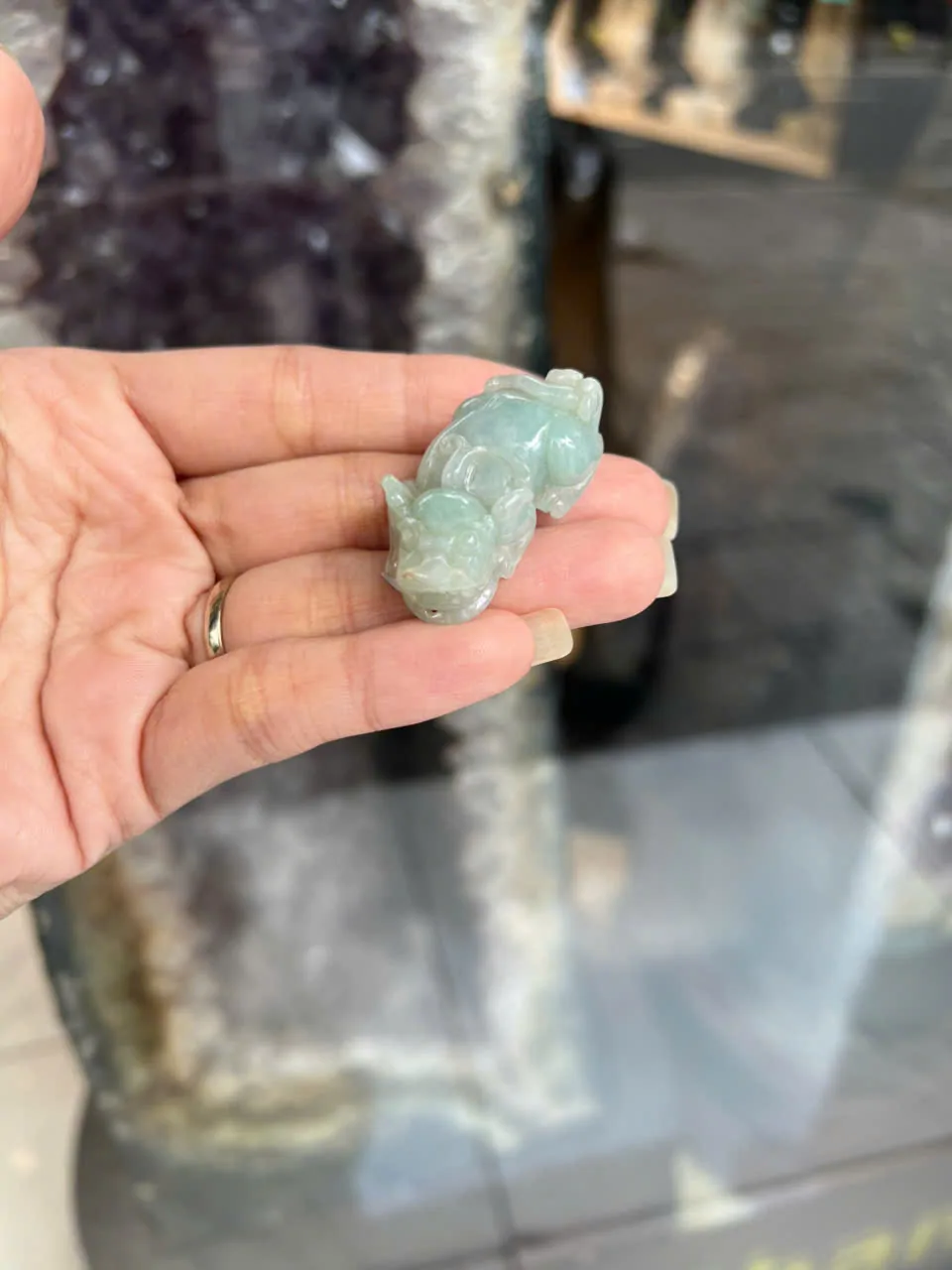 Tỳ hưu ngọc phỉ thúy xanh siêu cấp A++++++ (GCN 17391 - 18.21 gr) S6898-S1-5080