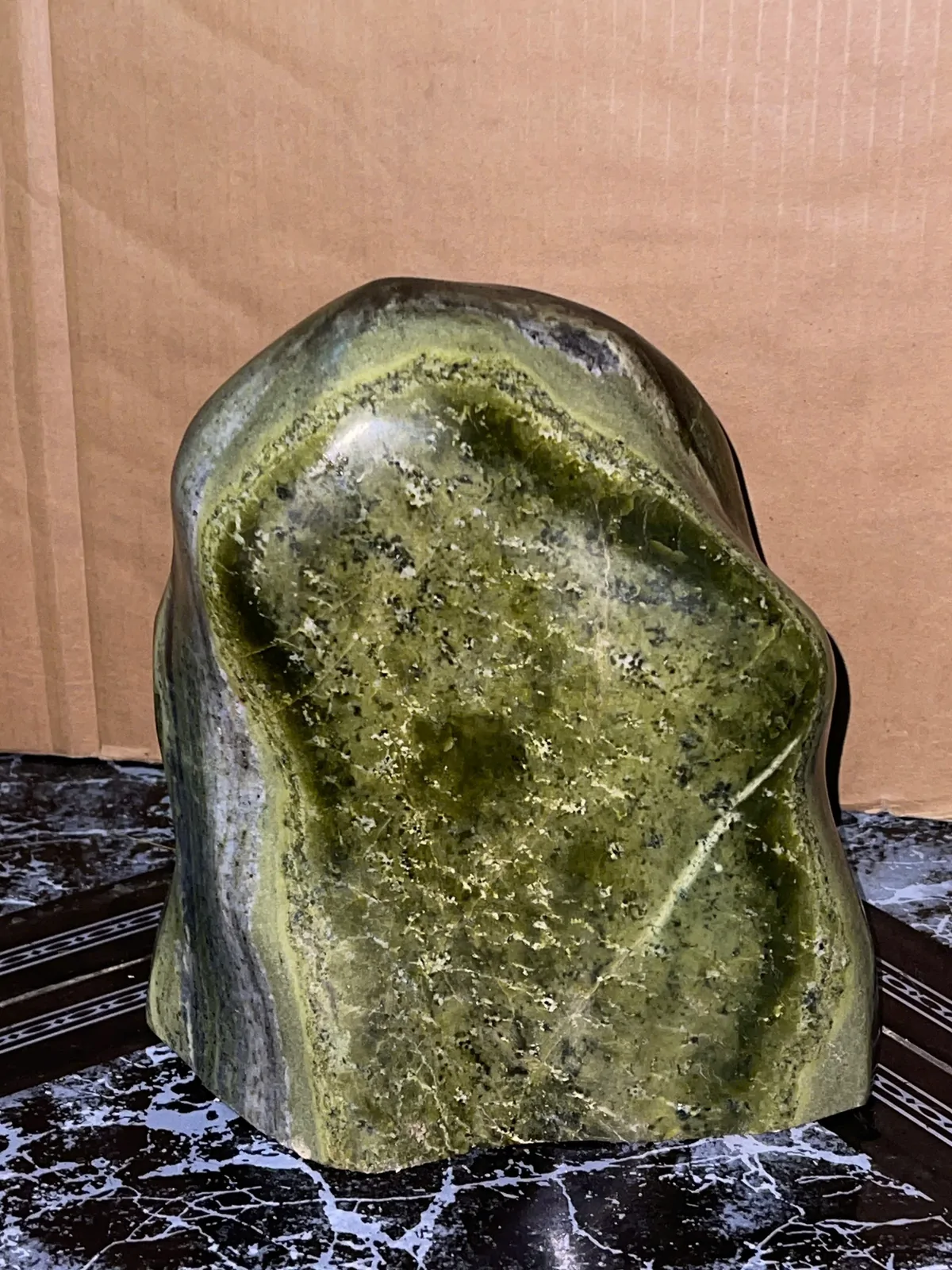 Khối cẩm thạch Serpentine xanh (6.6kg) V168-S5-3168