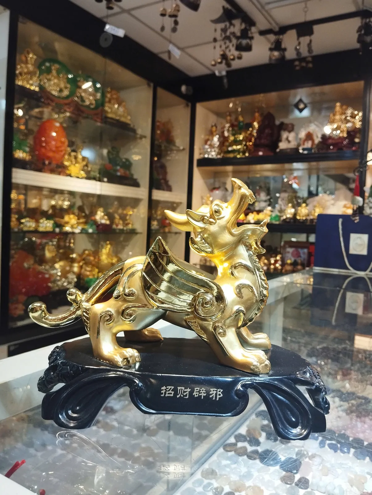 Tỳ hưu cặp vượng tài bích tà vàng Y036