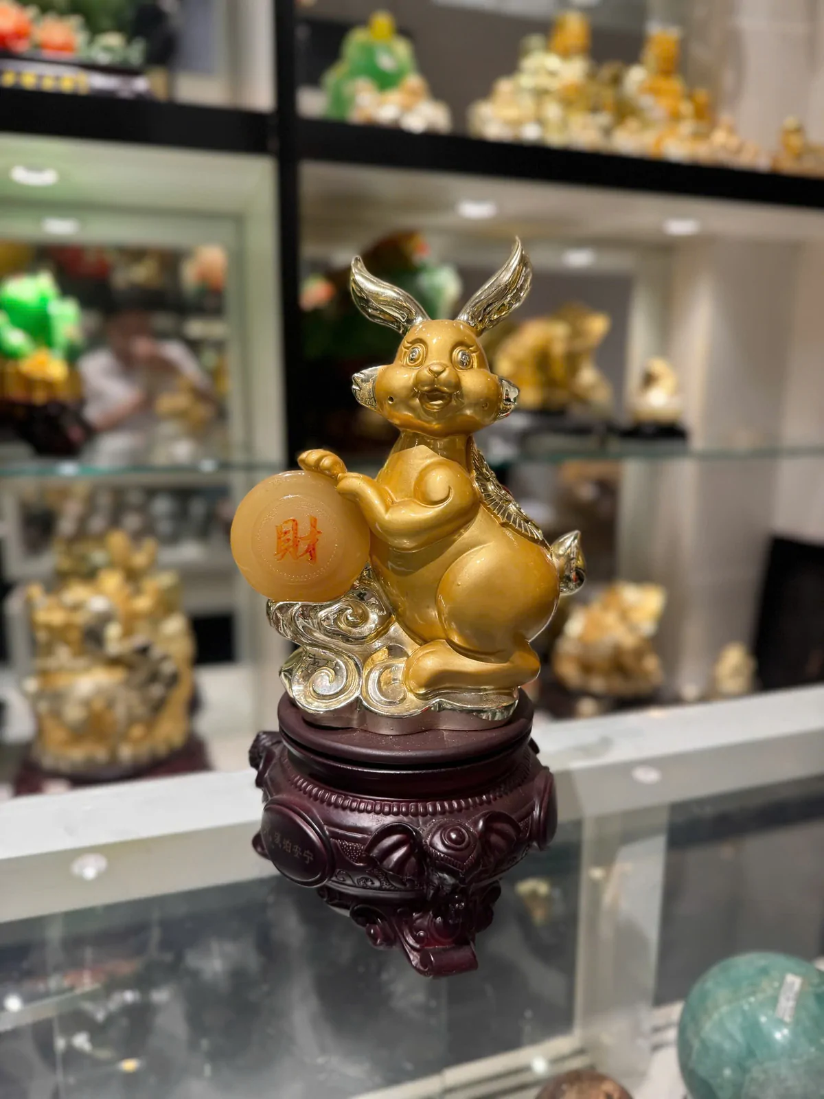 Thỏ vàng trăng ngọc xoay - đạm bạc an minh H421G