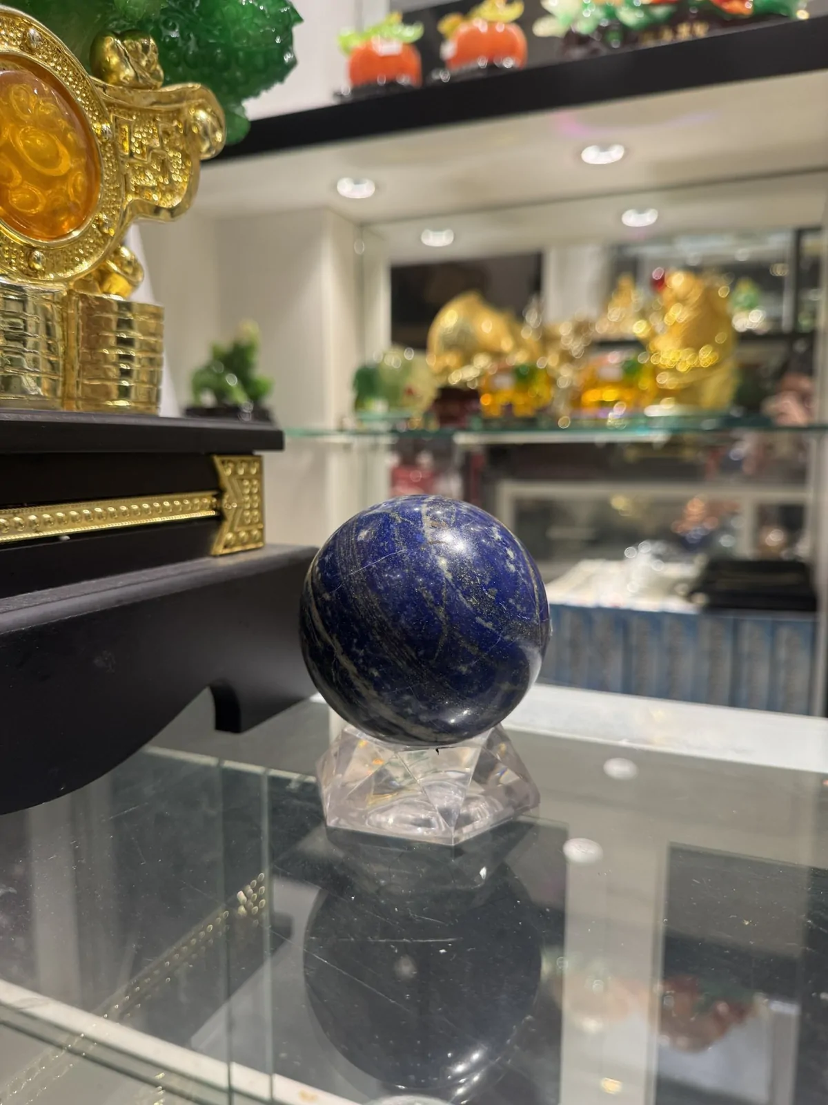 Quả cầu ngọc lam (sodalite) xanh đậm M182-S4-5503