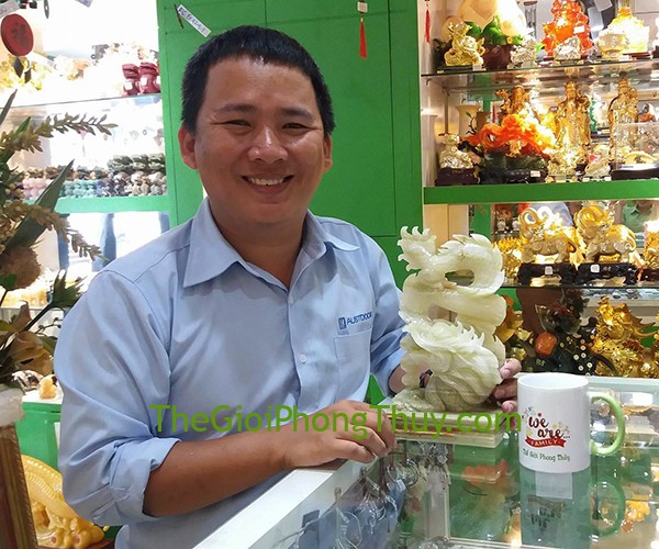 Anh Hồng - Khách Hàng mua Rồng cẩm thạch đứng lớn FN075-1