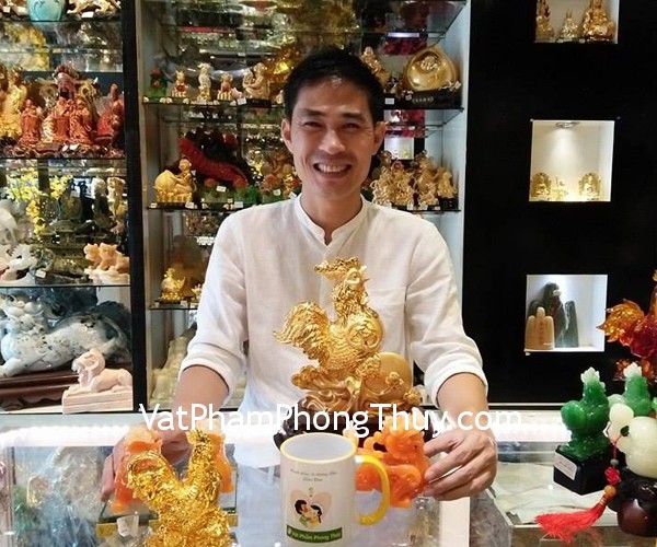 Anh Huy - khách hàng mua tượng tỳ hưu cam H147G, gà vàng ngân bảo G075A, gà túi tiền G076A và gà vàng như ý G077A
