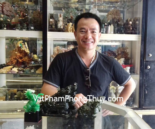 Anh Quân - khách hàng mua Cặp Tỳ hưu Lam ngọc có đế M008, Cặp Tỳ hưu Lam ngọc có bờm GM016, Ngựa xanh đế đen G112A
