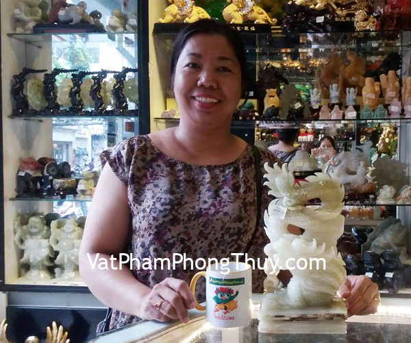 Chị Phương - Khách hàng mua Rồng xanh đá cẩm thạch N074