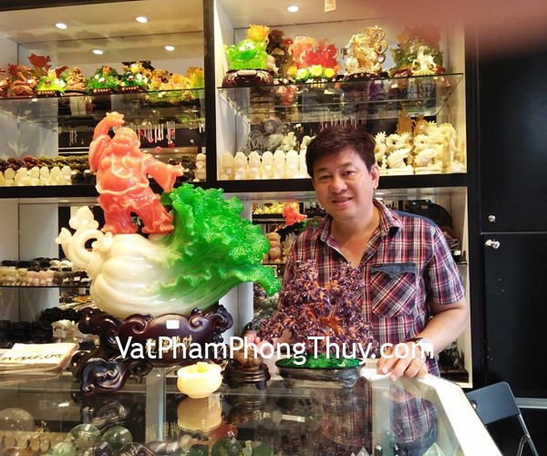 Anh Tuấn - khách hàng mua tương phật di lặc nghinh phước H193G, cây tài lộc thạch anh tím KC039, thiềm thừ ngọc tủy TT-NT-2406, bồn tụ bảo hoàng long GM073, xu hoa mai 5 cánh CC1139 và xâu 12 con giáp bát quái CC2001
