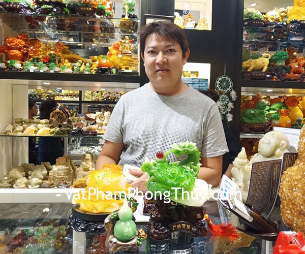 Anh Tăng - khách hàng mua tượng bắp cải LN082, tượng rồng xanh LN150, thiềm thừ chiêu tài LN099 và tượng hồ lô xanh LN201